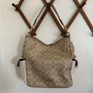 Coach Pennie Shoulder Bag in the Light Khaki Chalk